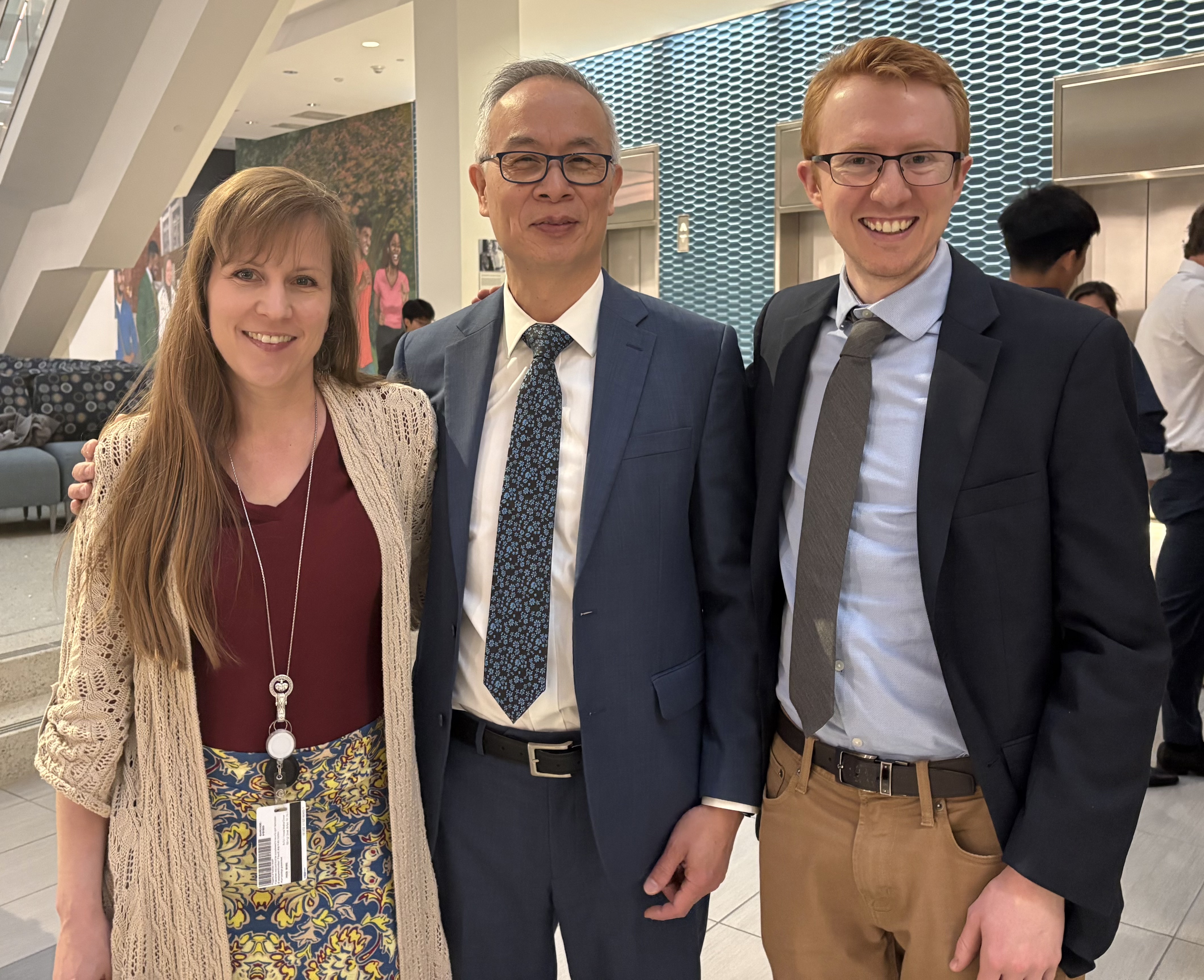 Dr. Heather Logghe with Dr. Weidun Alan Guo and Dr. Joseph L'Huillier